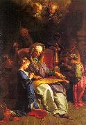 JOUVENET, Jean-Baptiste The Education of the Virgin sf painting